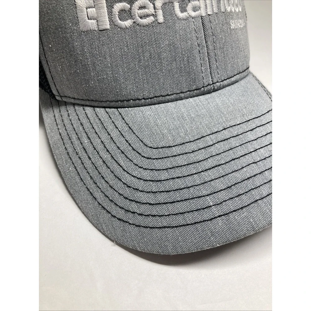 Certainties Saint-Gobain Cap Hat Gray Black Adult Adjustable Mesh SnapBack‎